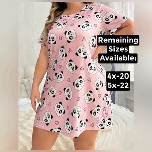 Plus Size Kawaii Panda Night Gown
